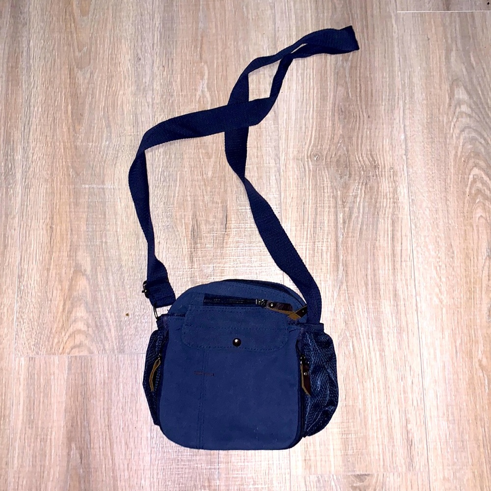 Blue multi purpose travel crossbody bag